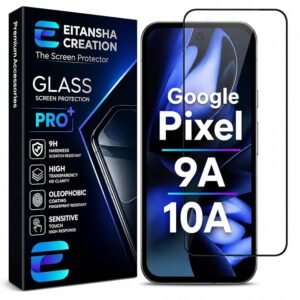Edge To Edge Screen Protector Tempered Glass for Google Pixel 9A 5G / Google Pixel 10A 5G Edge To Edge Coverage With Easy Self-Installation Kit